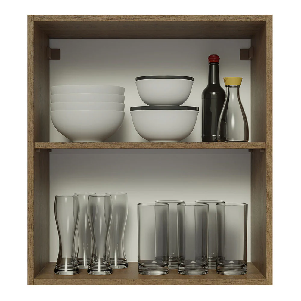 Alacena 60 cm 1 Puerta Lux Marrón/Gris - Image 3