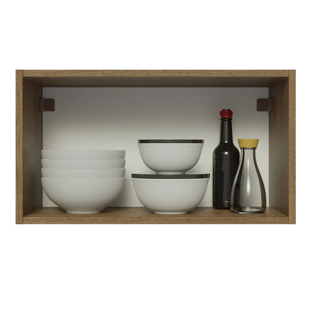 Alacena 60 cm 1 Puerta Lux Marrón/Negro - Image 7
