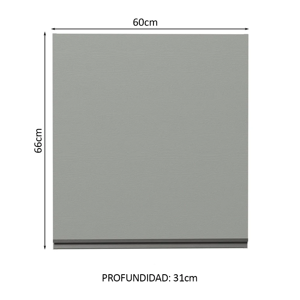 Alacena 60 cm 1 Puerta Nice Gris - Image 2