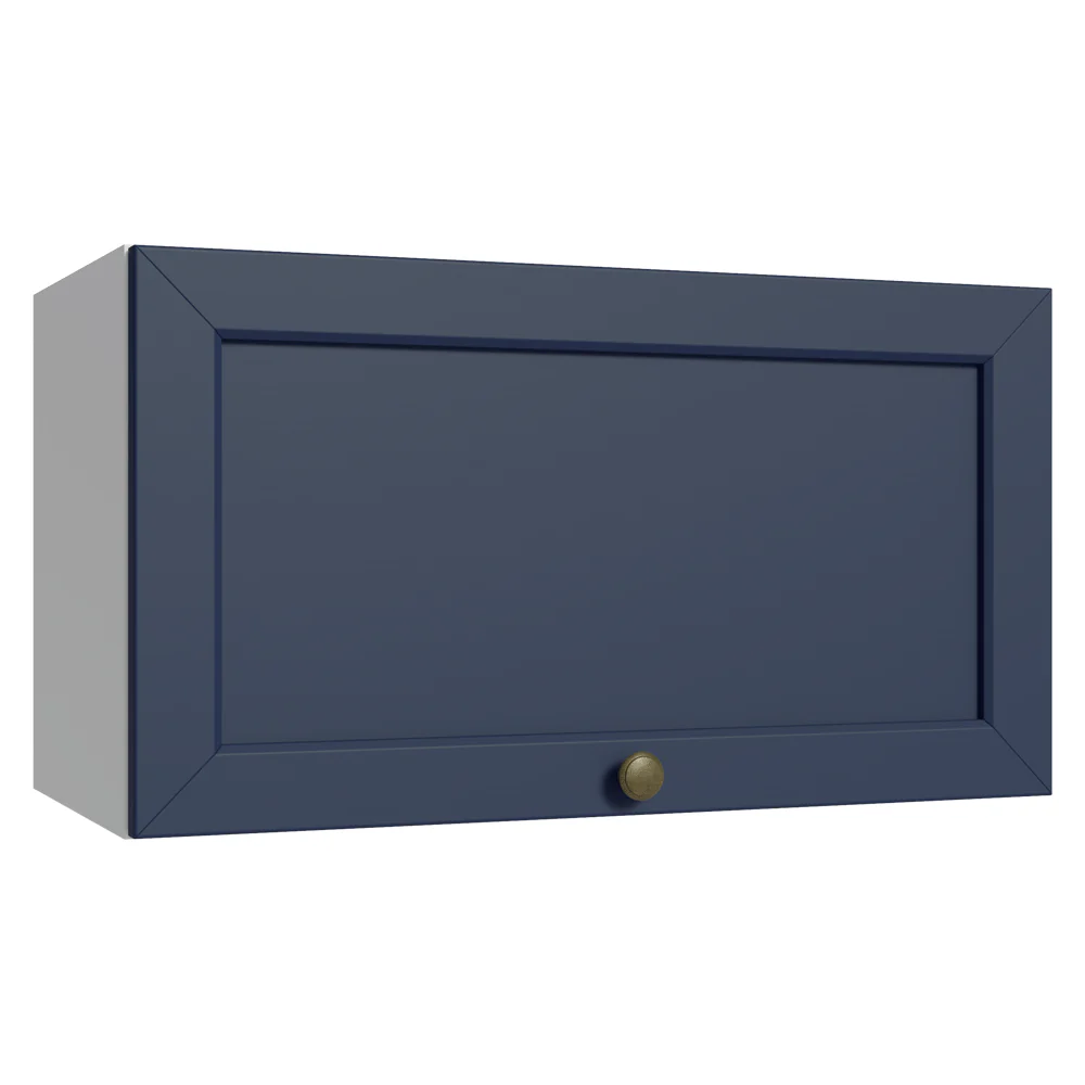 Alacena 60 cm 1 Puerta Puerta Rebatible Blanco/Azul Vik Madesa