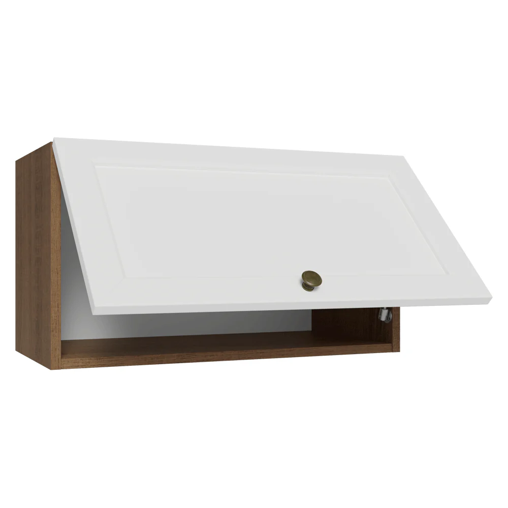 Alacena 60 cm 1 Puerta Puerta Rebatible Marrón/Blanco Vik Madesa - Image 8