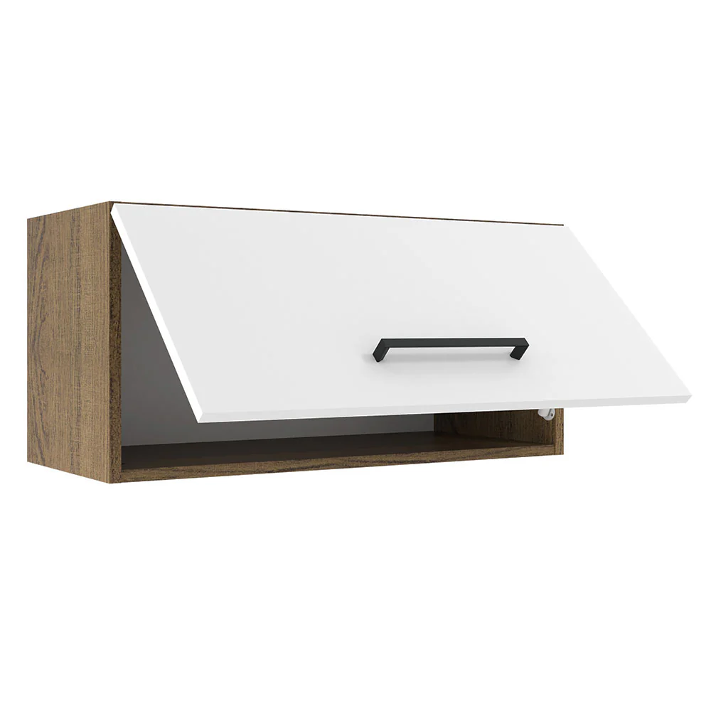 Alacena 70 cm 1 Puerta Agata Marrón/Blanco - Image 6
