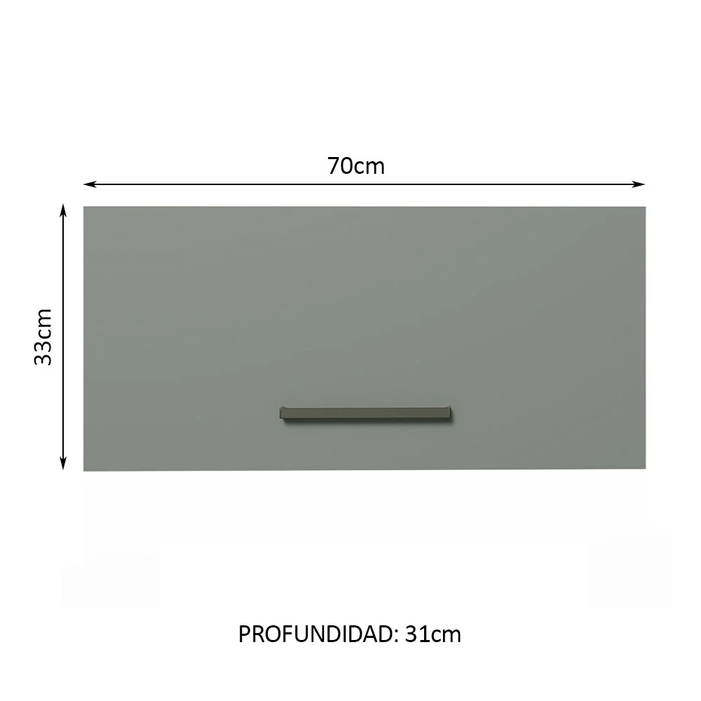 Alacena 70 cm 1 Puerta Agata Marrón/Gris - Image 2