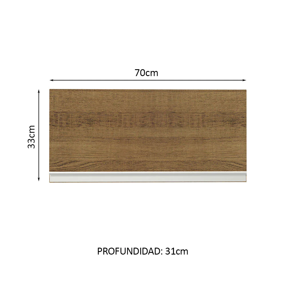 Alacena 70 cm 1 Puerta Glamy Marrón - Image 2