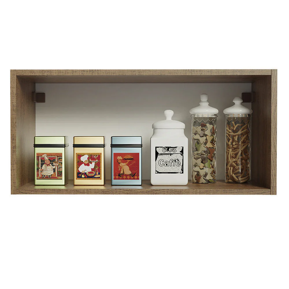 Alacena 70 cm 1 Puerta Rebatible Marrón/Crema Agata Madesa - Image 3