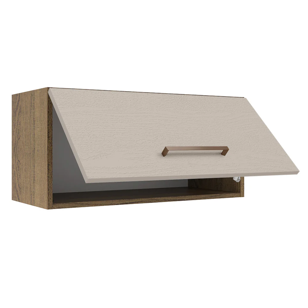 Alacena 70 cm 1 Puerta Rebatible Marrón/Crema Agata Madesa - Image 4