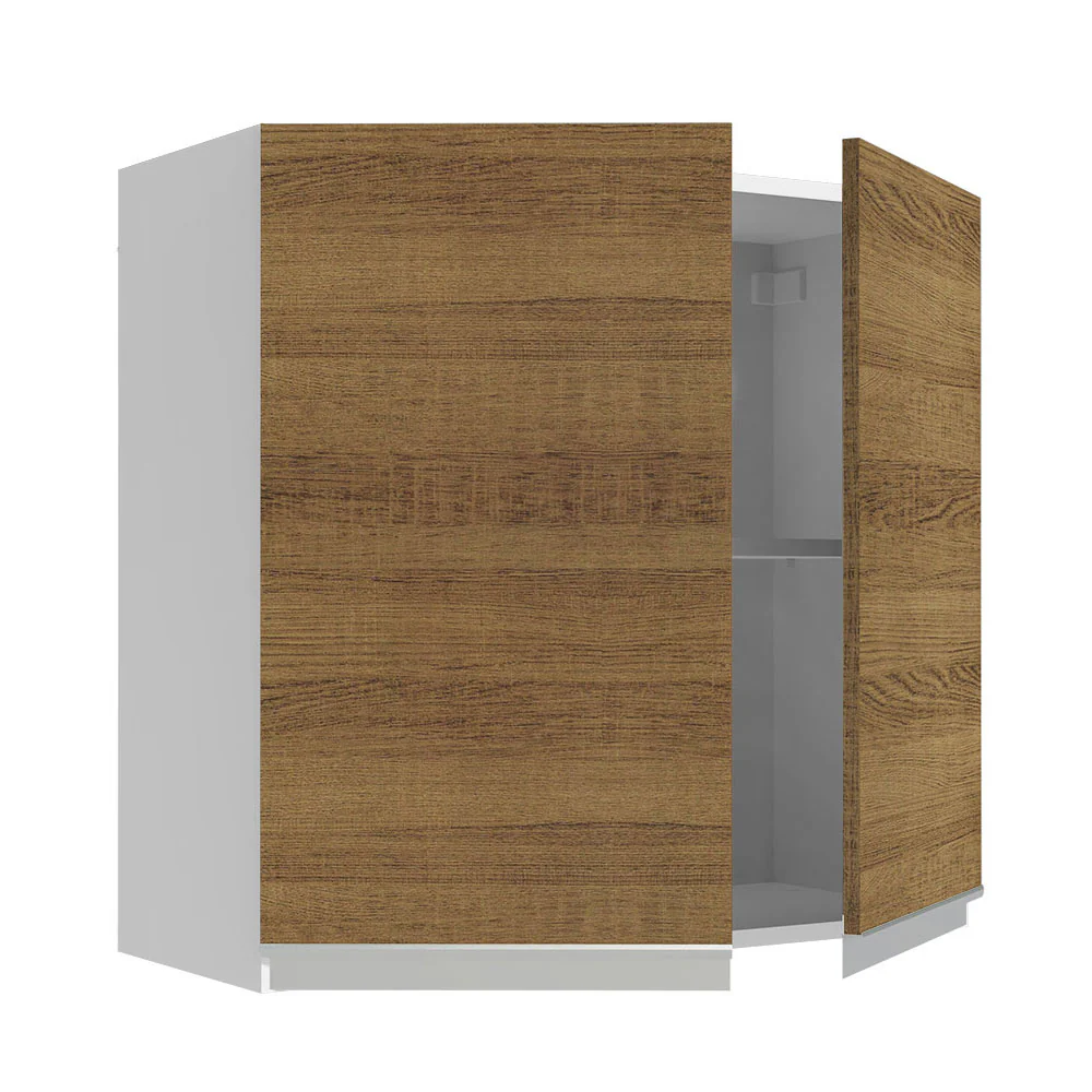 Alacena 70 cm 2 Puertas Glamy Blanco/Marrón - Image 5