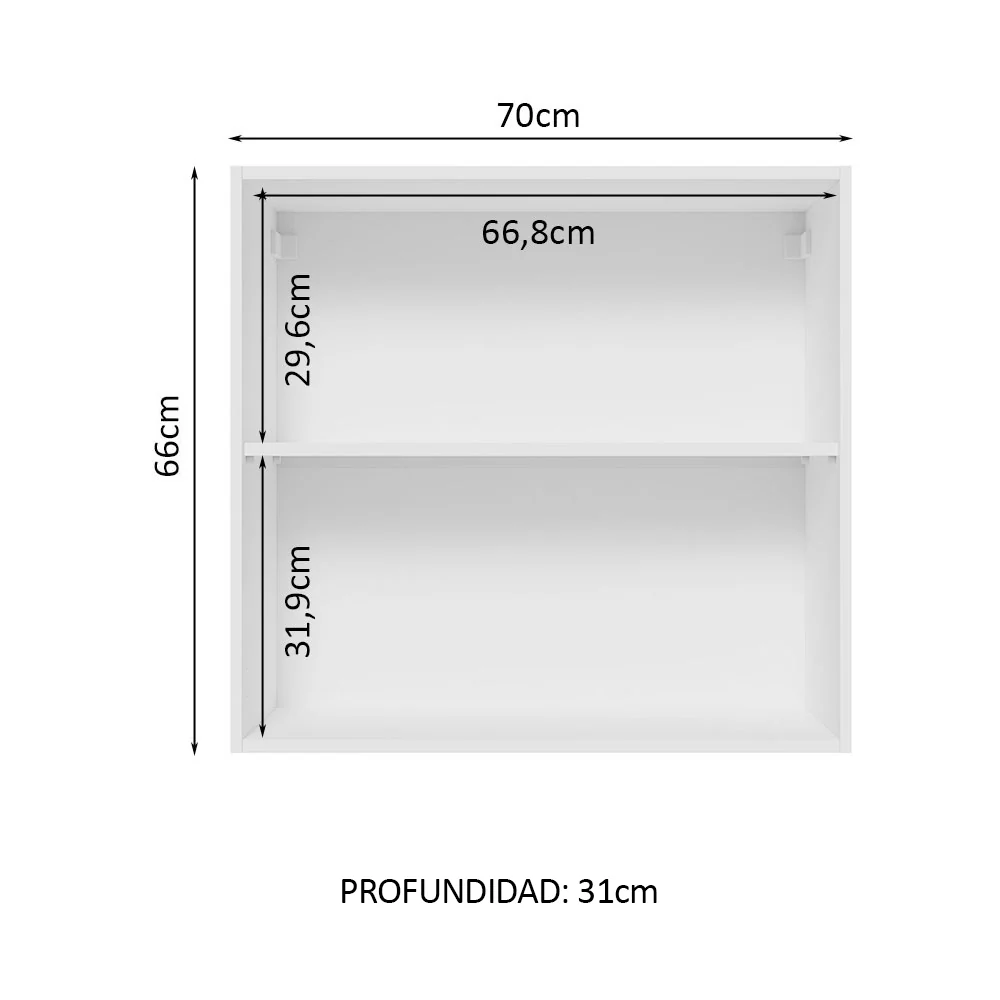 Alacena 70 cm 2 Puertas Lux - Image 3