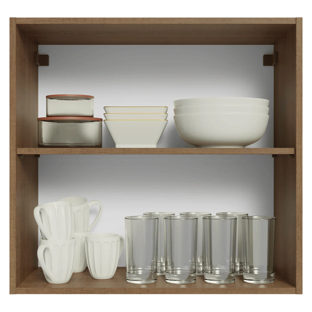 Alacena 70 cm 2 Puertas Marrón/Gris Vik Madesa - Image 4