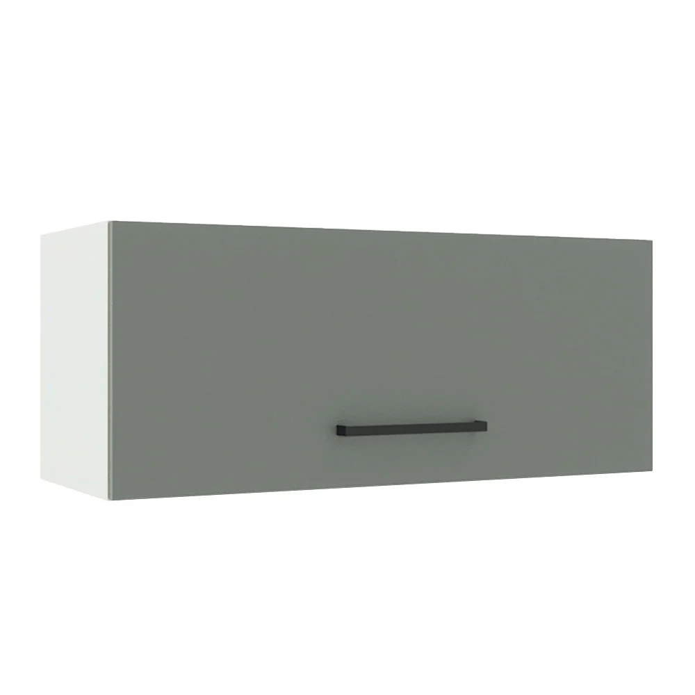 Alacena 80 cm 1 Puerta Agata Blanco/Gris