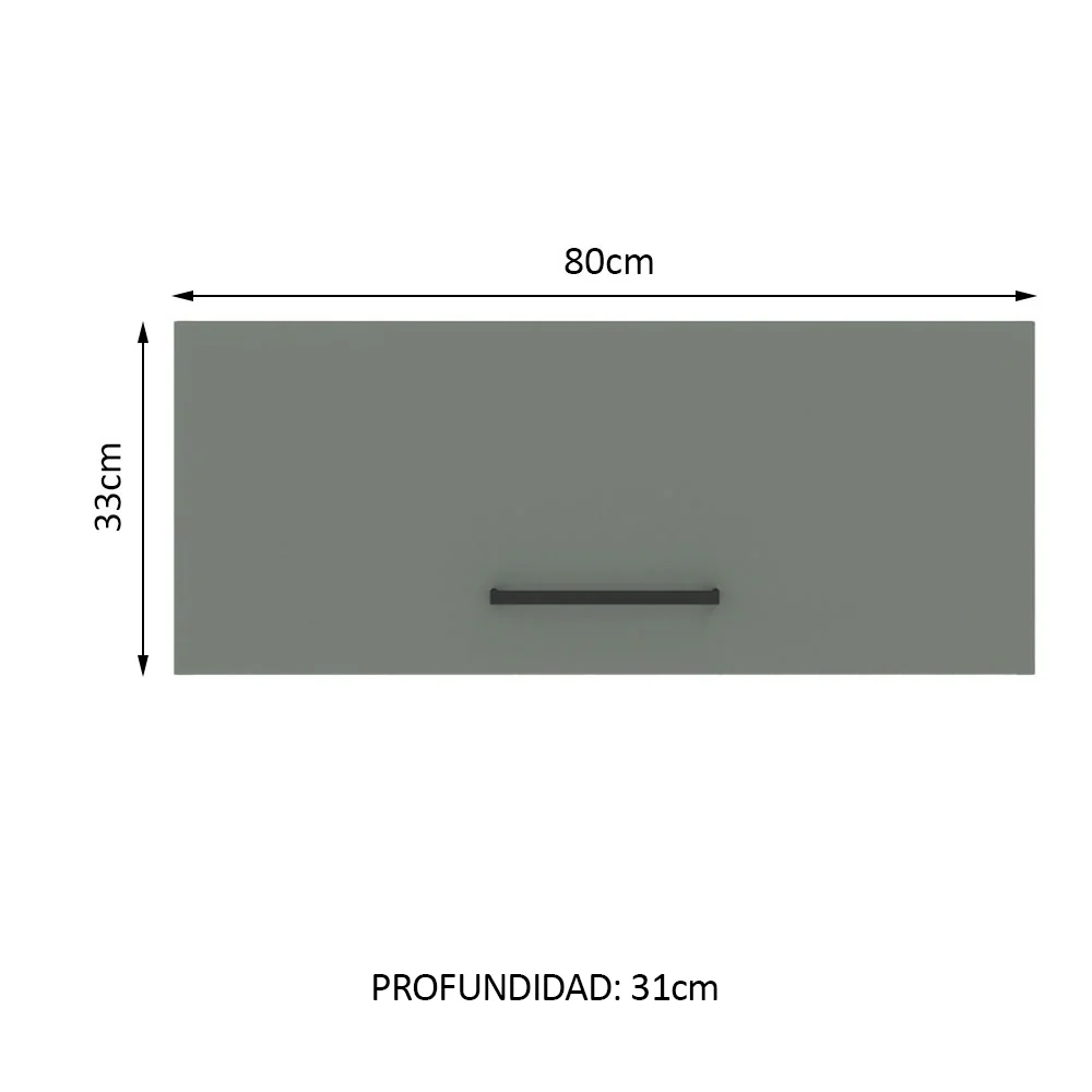 Alacena 80 cm 1 Puerta Agata Blanco/Gris - Image 2