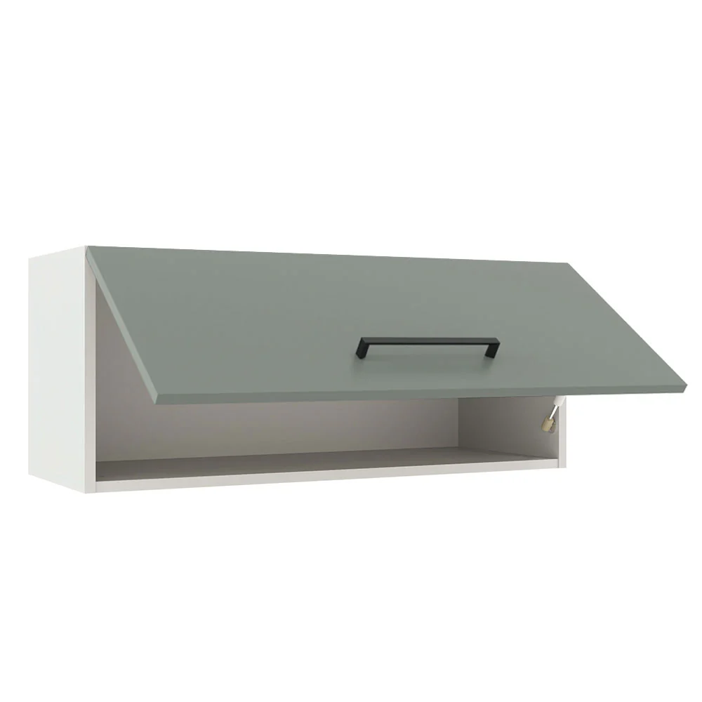Alacena 80 cm 1 Puerta Agata Blanco/Gris - Image 5