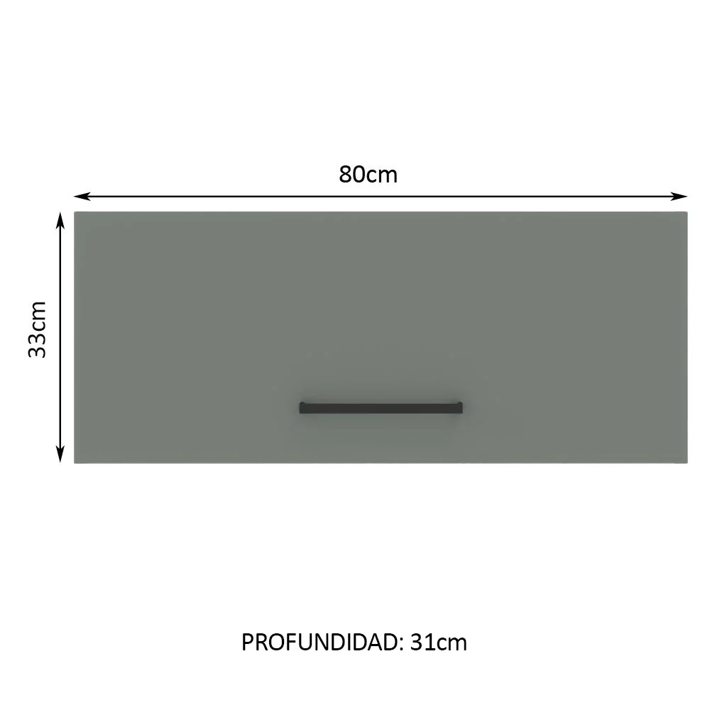 Alacena 80 cm 1 Puerta Agata Marrón/Gris - Image 2