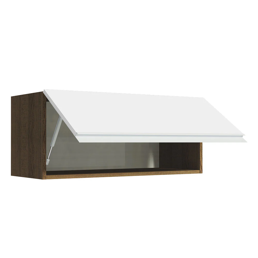 Alacena 80 cm 1 Puerta Glamy Marrón/Blanco - Image 7