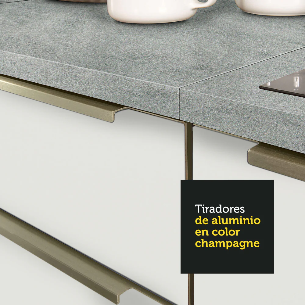 Alacena 80 cm 1 Puerta Lux Blanco/Blanco - Image 4