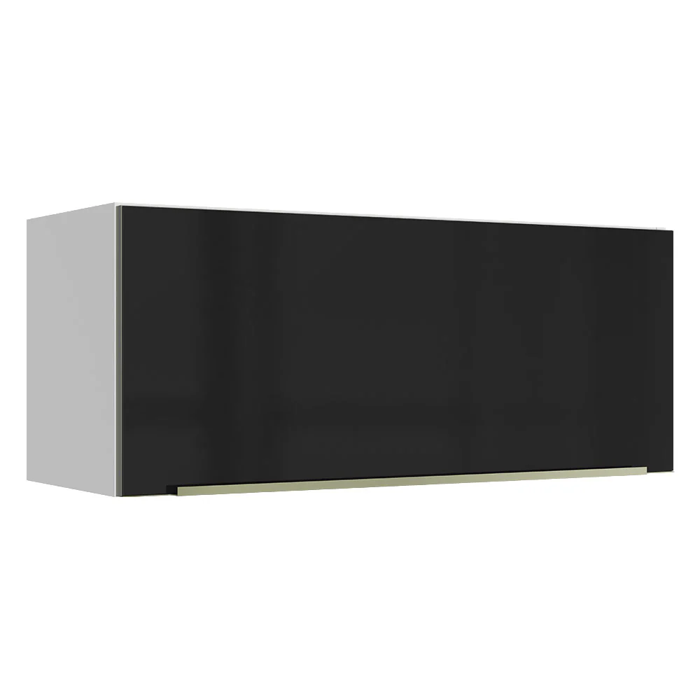 Alacena 80 cm 1 Puerta Lux Blanco/Negro