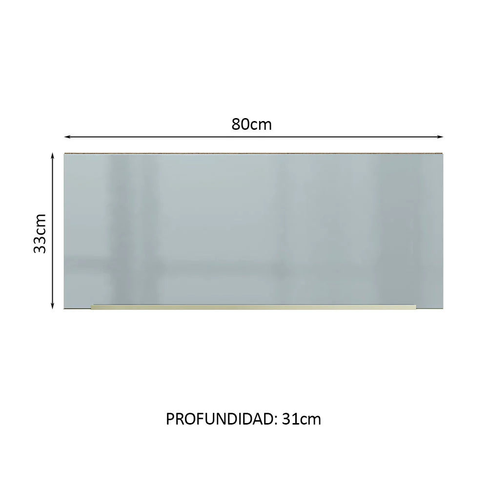 Alacena 80 cm 1 Puerta Lux Marrón/Gris - Image 2