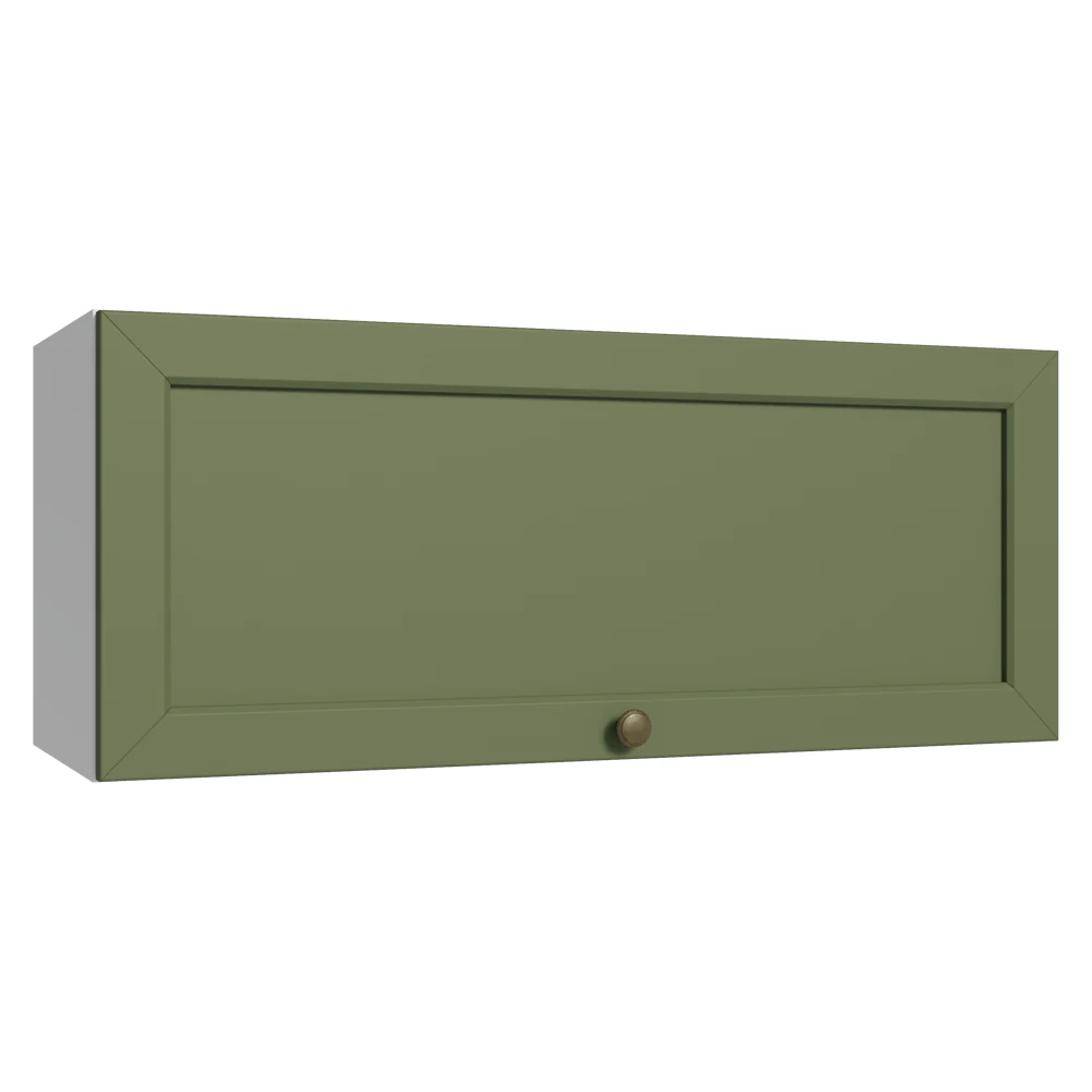 Alacena 80 cm 1 Puerta Puerta Rebatible Blanco/Verde Vik Madesa