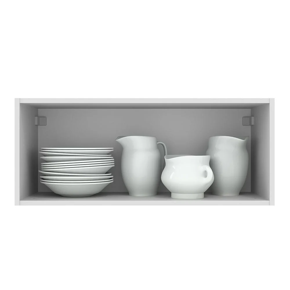 Alacena 80 cm 1 Puerta Rebatible Blanco/Crema Agata Madesa - Image 3
