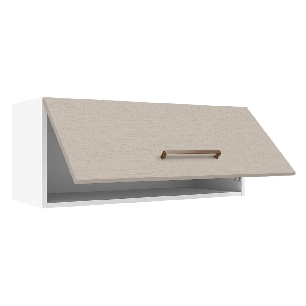 Alacena 80 cm 1 Puerta Rebatible Blanco/Crema Agata Madesa - Image 4