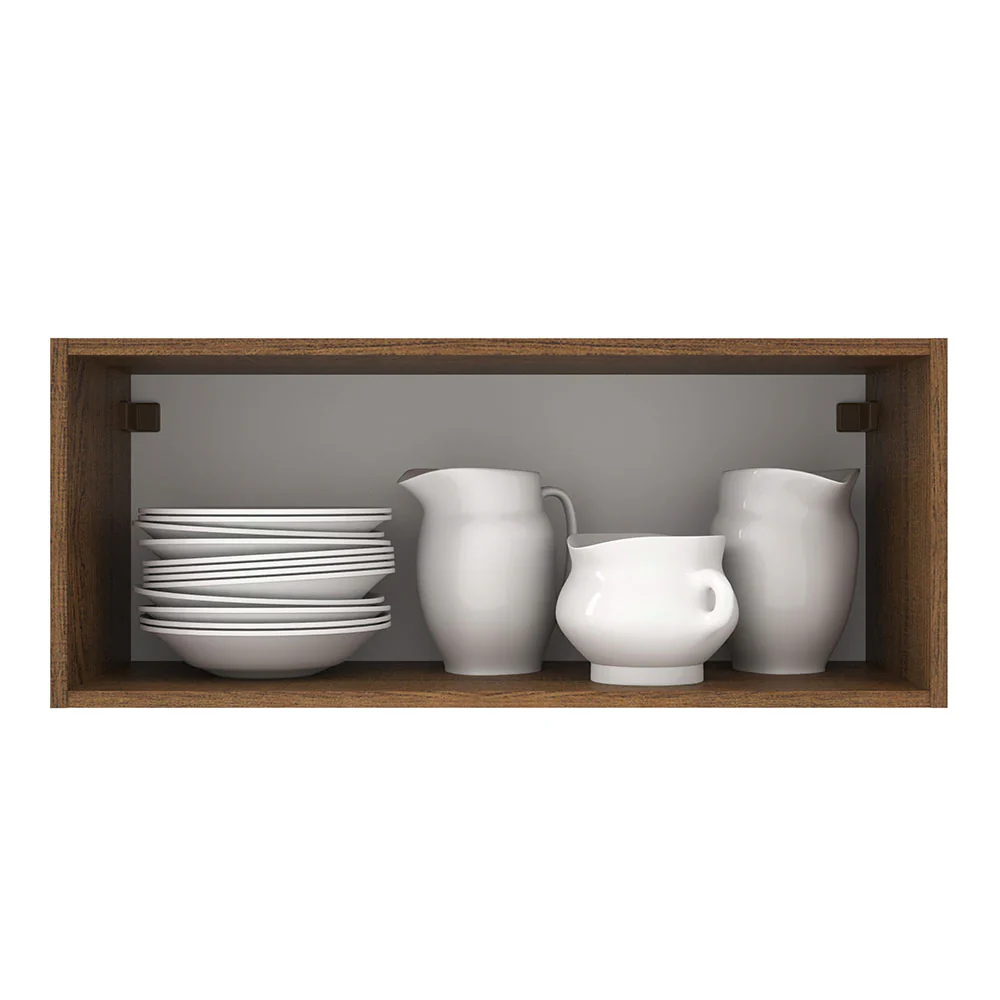 Alacena 80 cm 1 Puerta Rebatible Marrón/Crema Agata Madesa - Image 3