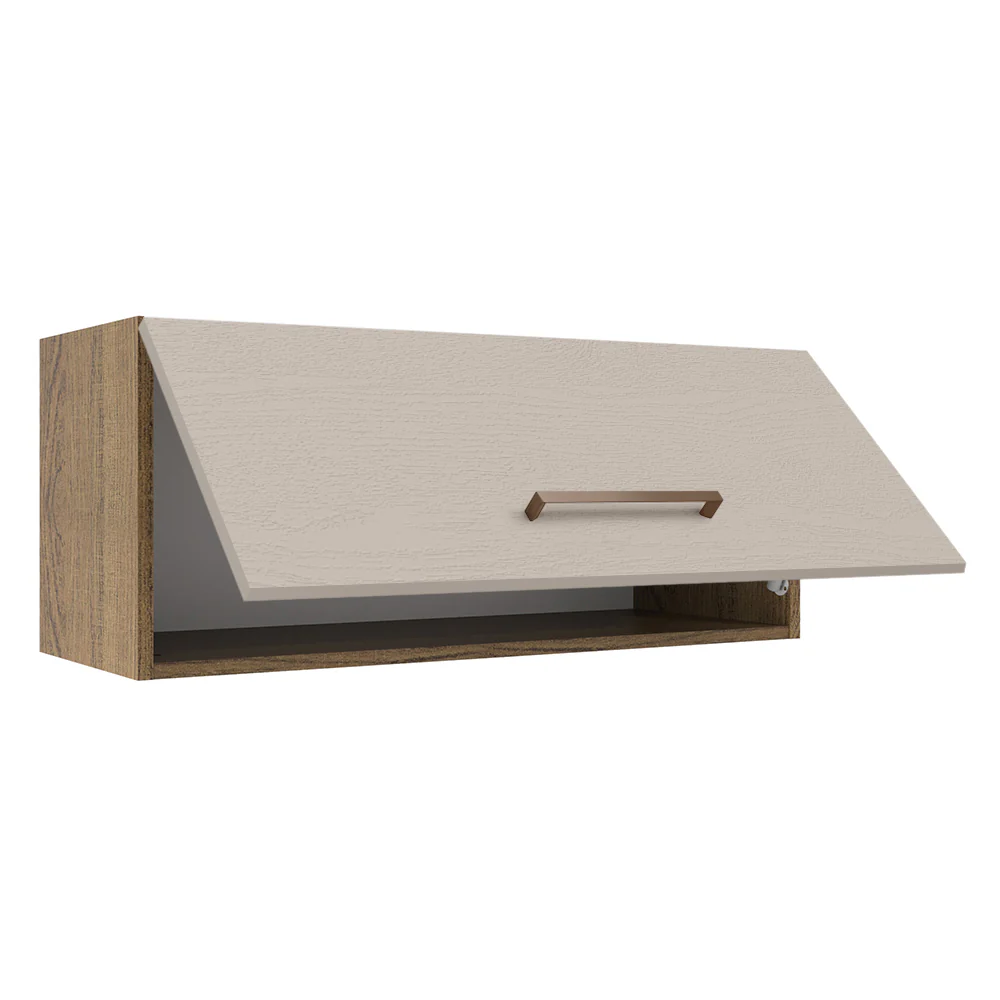 Alacena 80 cm 1 Puerta Rebatible Marrón/Crema Agata Madesa - Image 4