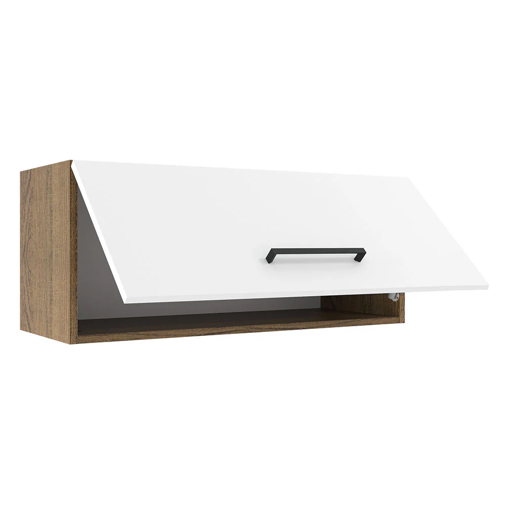 Alacena 80 cm 2 Puertas Agata Marrón/Blanco - Image 6