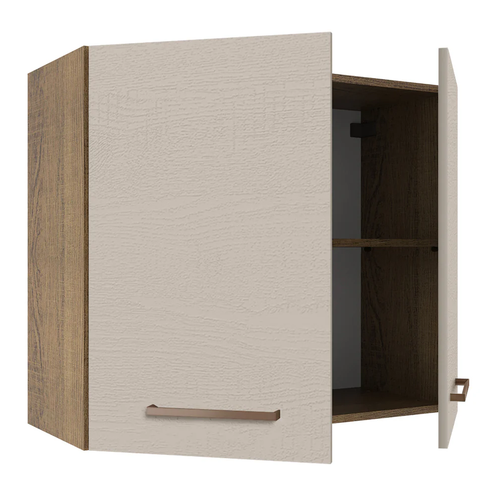 Alacena 80 cm 2 Puertas Agata Marrón/Crema - Image 6