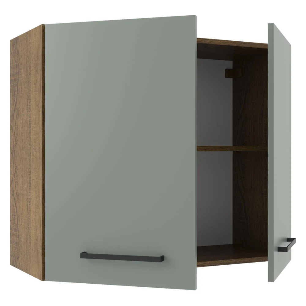 Alacena 80 cm 2 Puertas Agata Marrón/Gris - Image 5