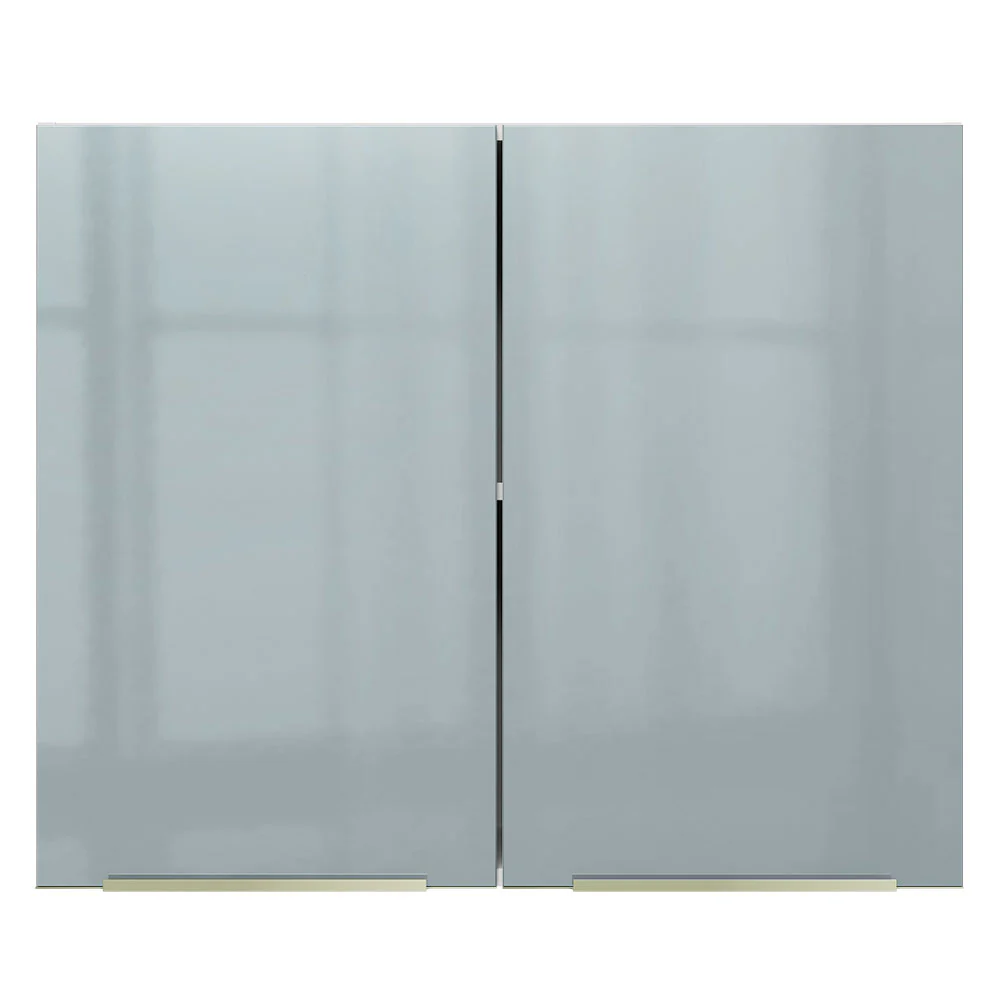 Alacena 80 cm 2 Puertas Lux Blanco/Gris - Image 7