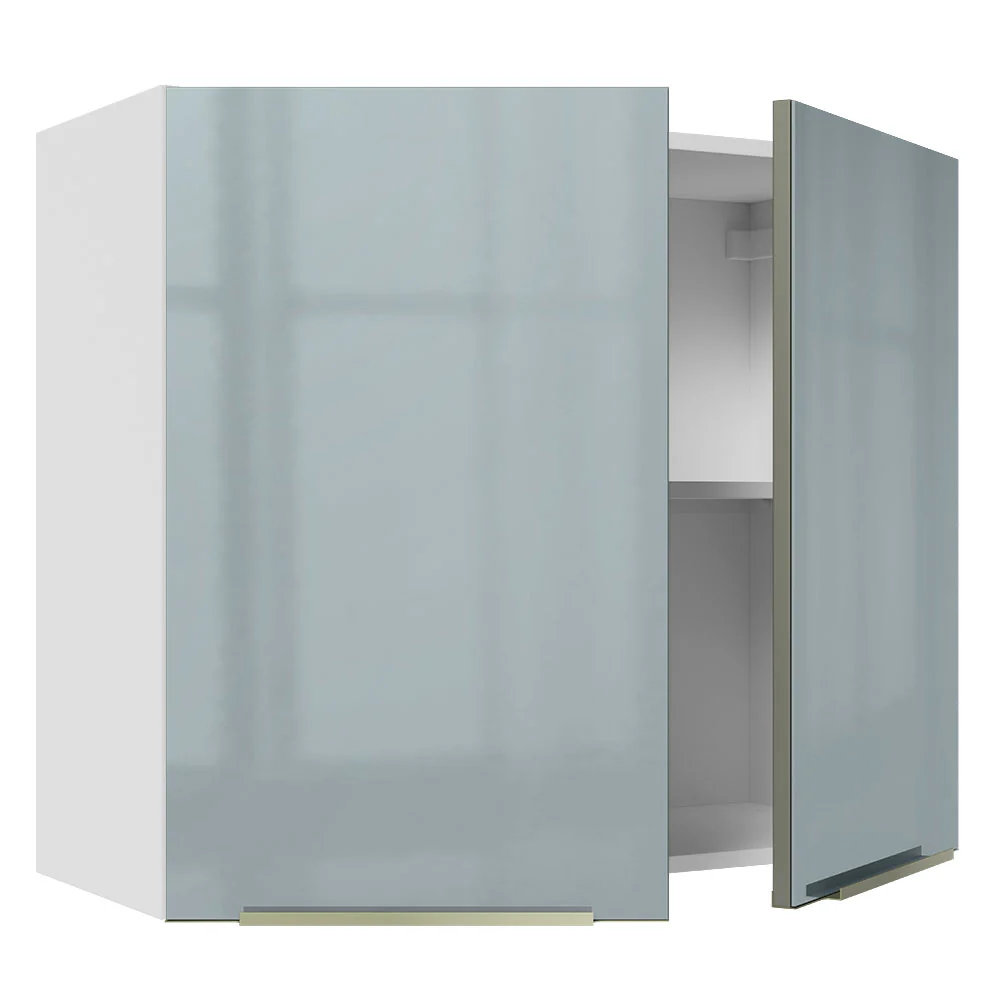 Alacena 80 cm 2 Puertas Lux Blanco/Gris - Image 8
