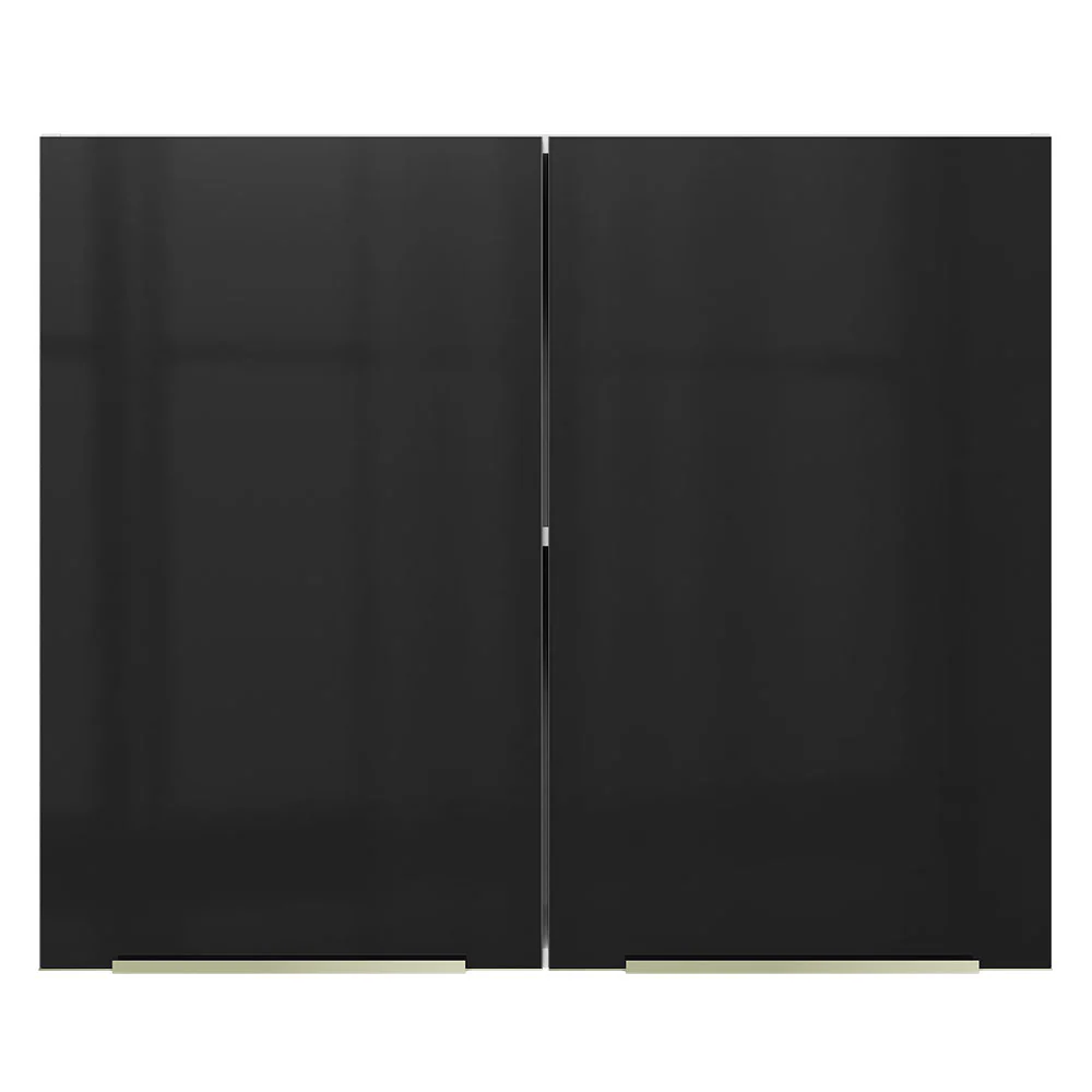 Alacena 80 cm 2 Puertas Lux Blanco/Negro - Image 8