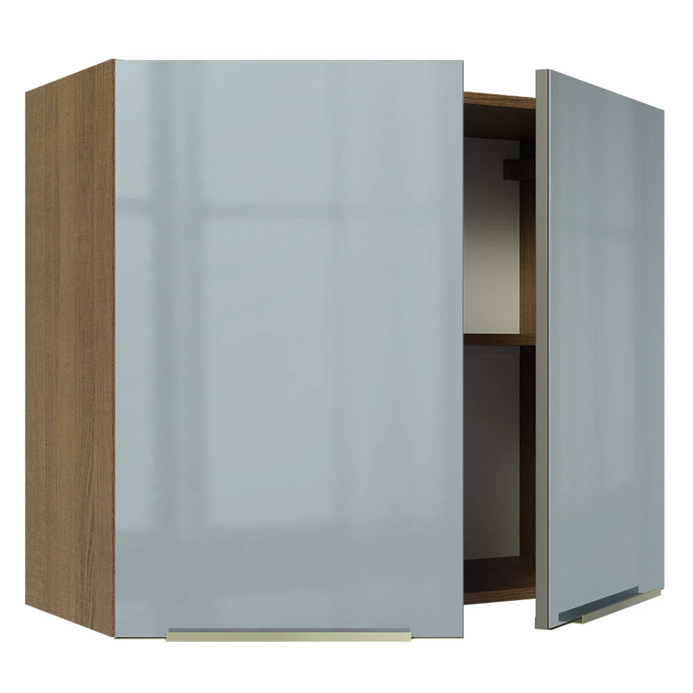 Alacena 80 cm 2 Puertas Lux Marrón/Gris - Image 7