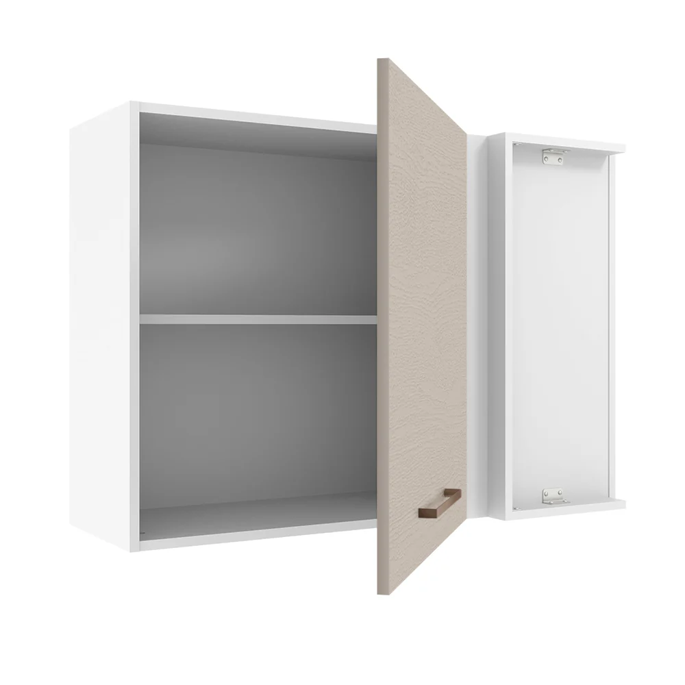 Alacena 94 cm 1 Puerta Agata Blanco/Crema - Image 7