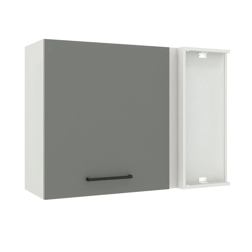 Alacena 94 cm 1 Puerta Agata Blanco/Gris
