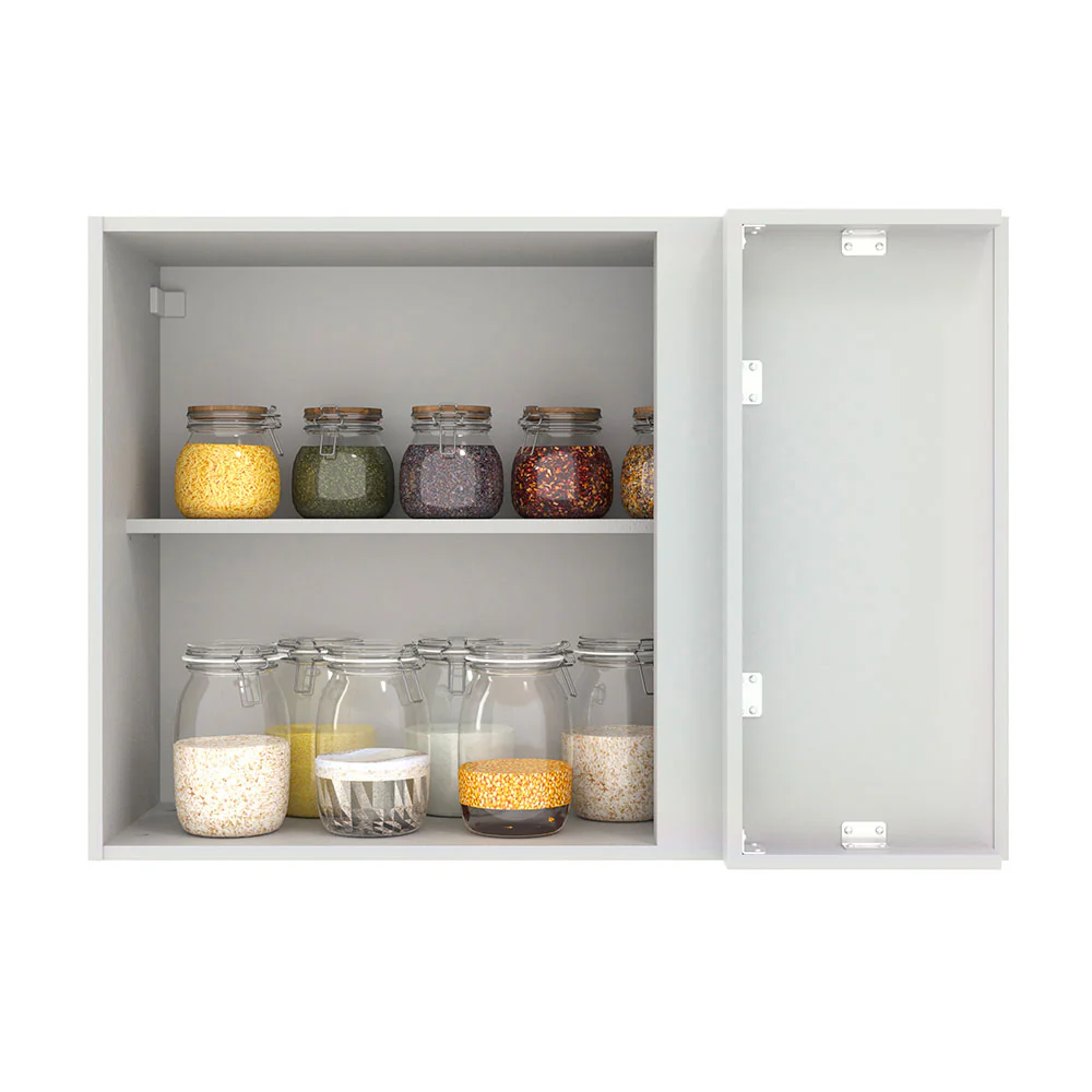 Alacena 94 cm 1 Puerta Agata Blanco/Gris - Image 3