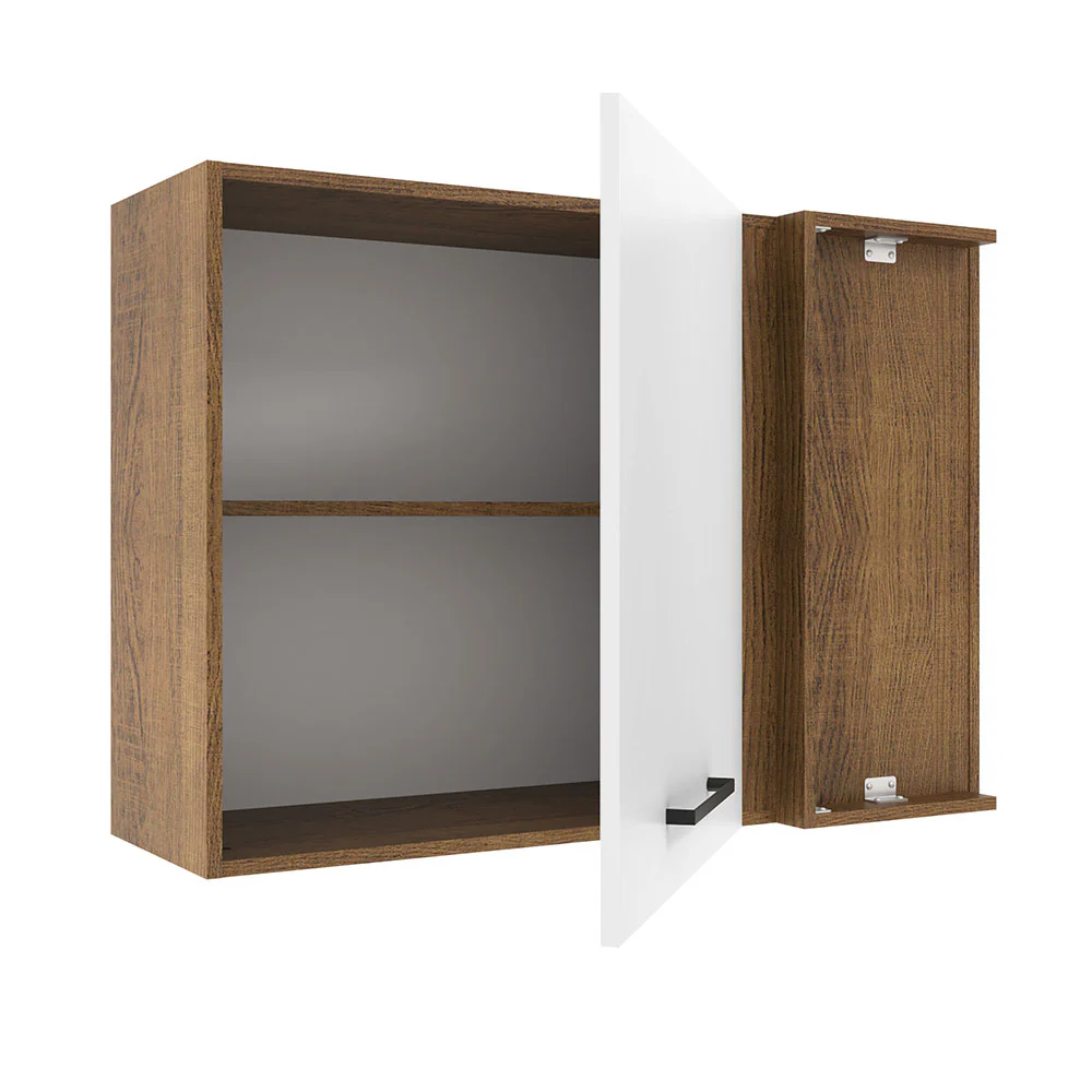 Alacena 94 cm 1 Puerta Agata Marrón/Blanco - Image 7