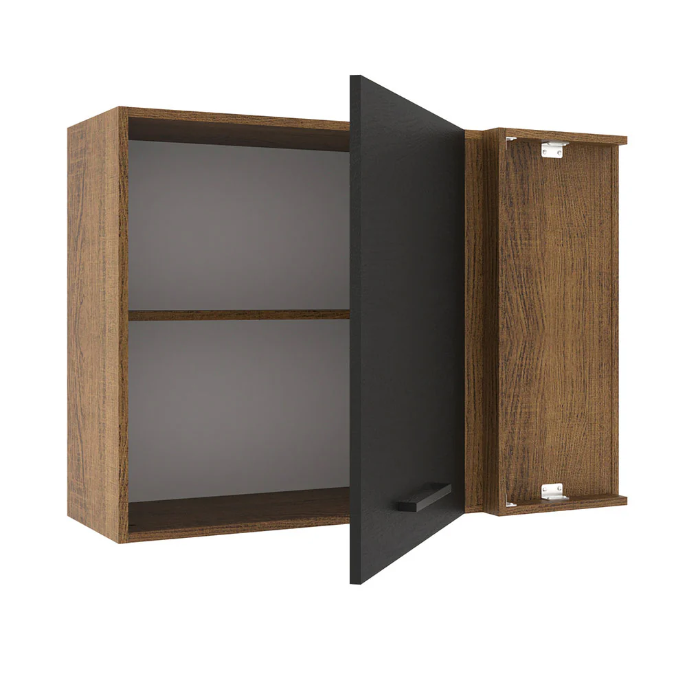 Alacena 94 cm 1 Puerta Agata Marrón/Negro - Image 6