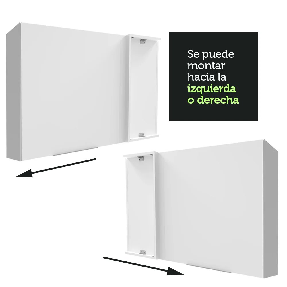 Alacena 94 cm 1 Puerta Stella Blanco - Image 4