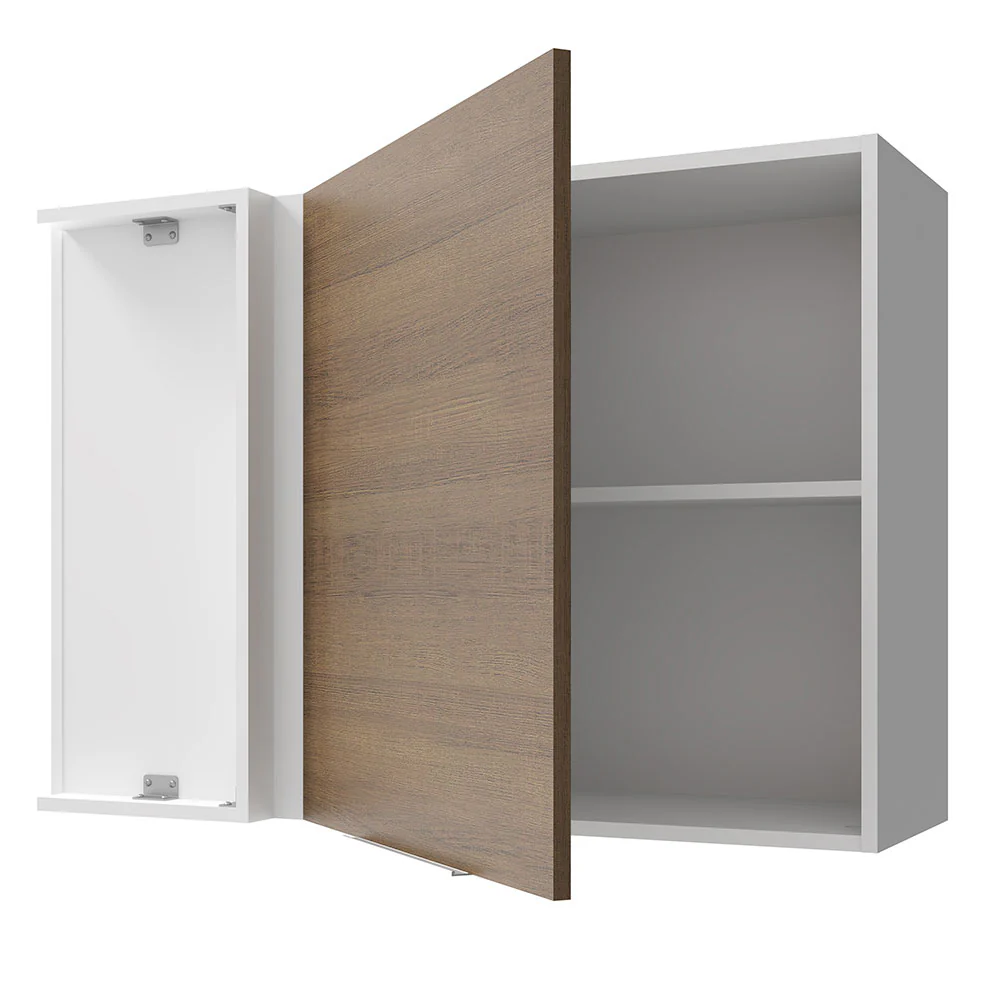 Alacena 94 cm 1 Puerta Stella Blanco/Marrón - Image 7