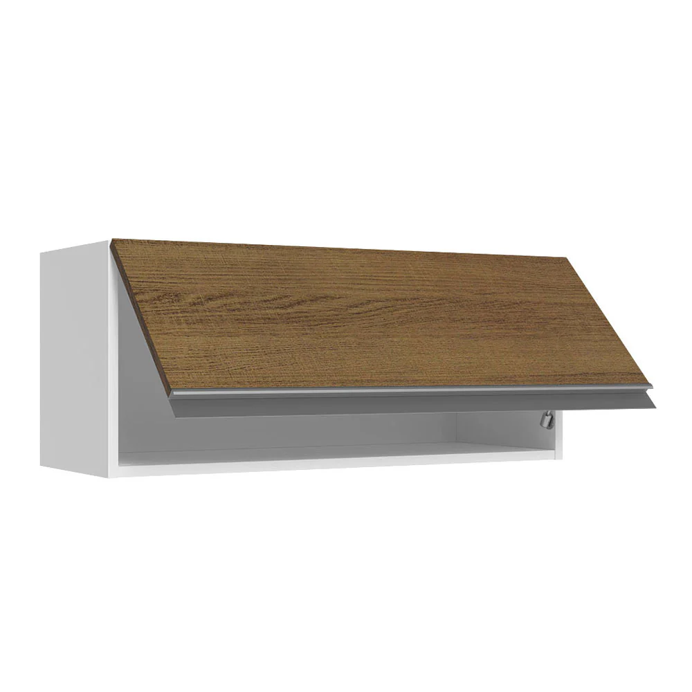 Alacena Cocina 100% MDF 70 cm 1 Puerta Abatible Blanco/Marrón Acordes Madesa - Image 4
