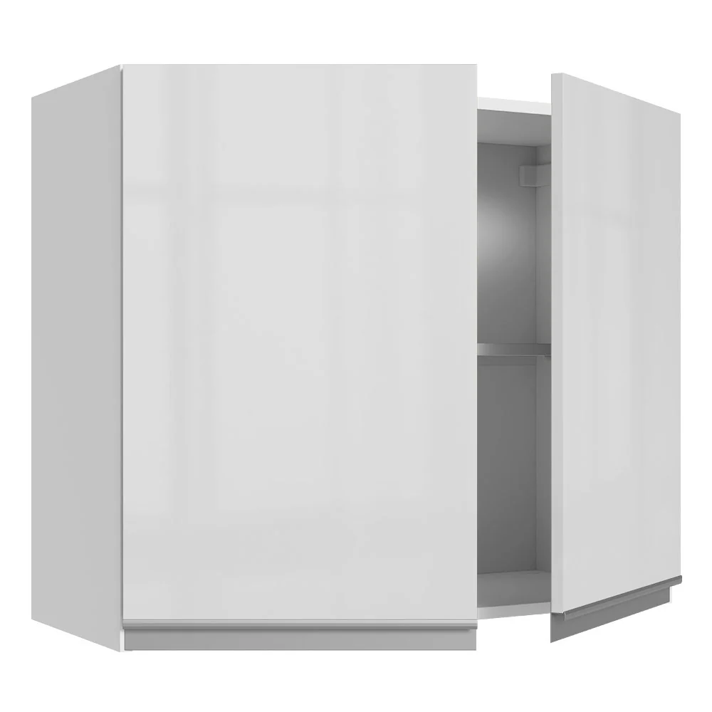 Alacena Cocina 100% MDF 80 cm 2 Puertas Blanco Brillante Acordes Madesa - Image 5