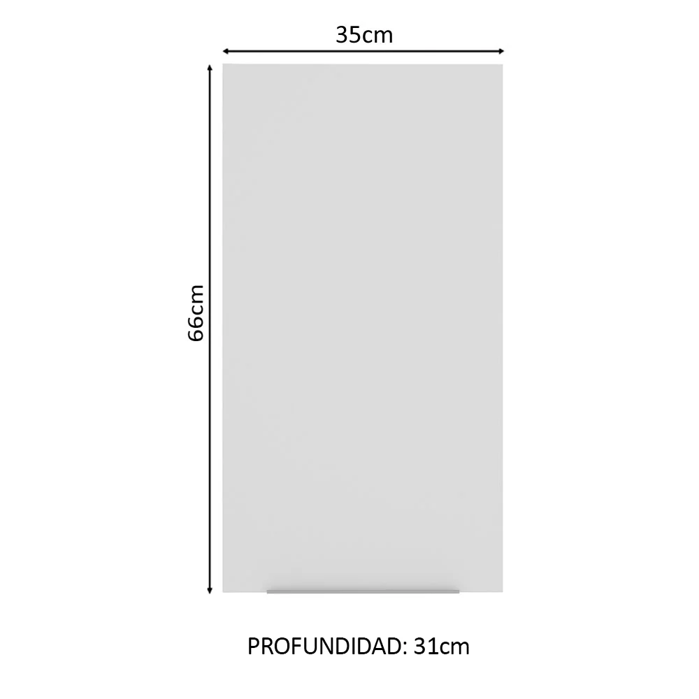 Alacena Cocina 35 cm 1 Puerta Blanco Stella Madesa - Image 2