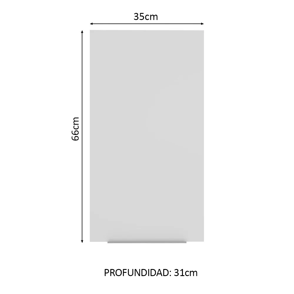 Alacena Cocina 35 cm 1 Puerta Marrón/Blanco Stella Madesa - Image 2