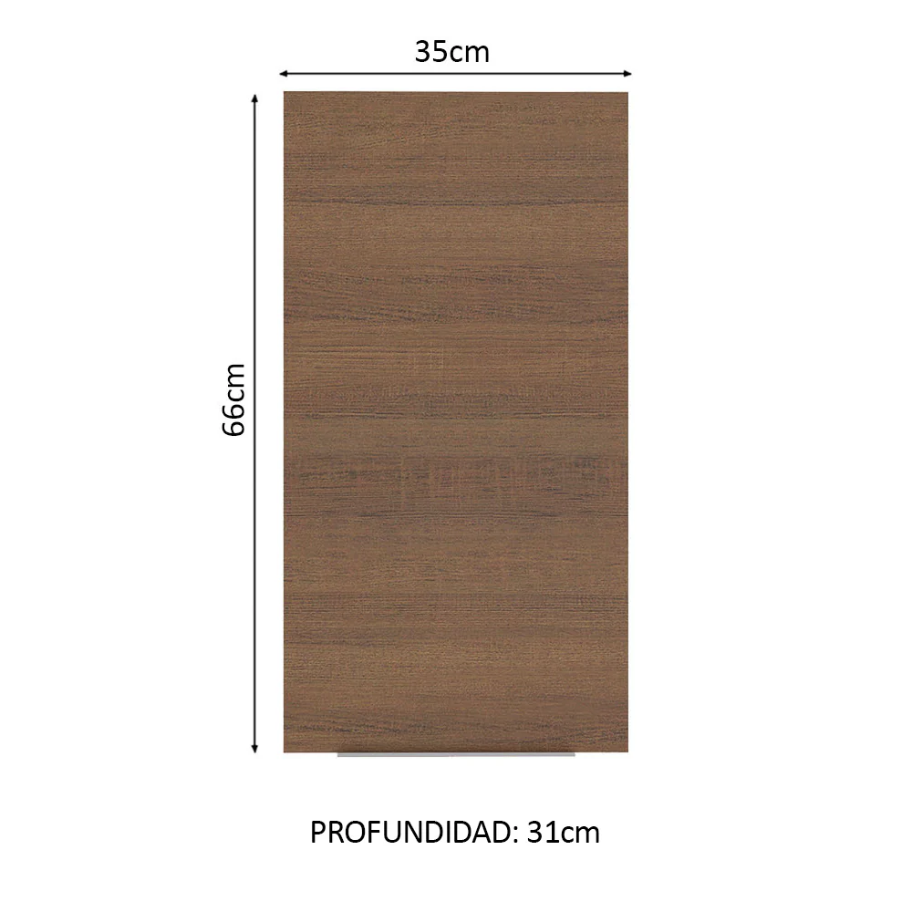 Alacena Cocina 35 cm 1 Puerta Marrón Stella Madesa - Image 2