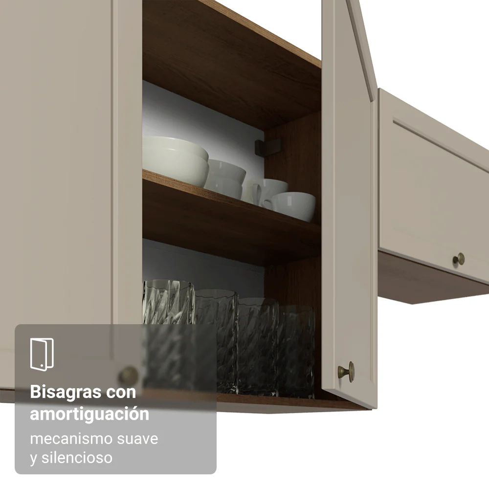 Alacena Cocina 35 cm 1 Pueta Marrón/Crema Vik Madesa - Image 7