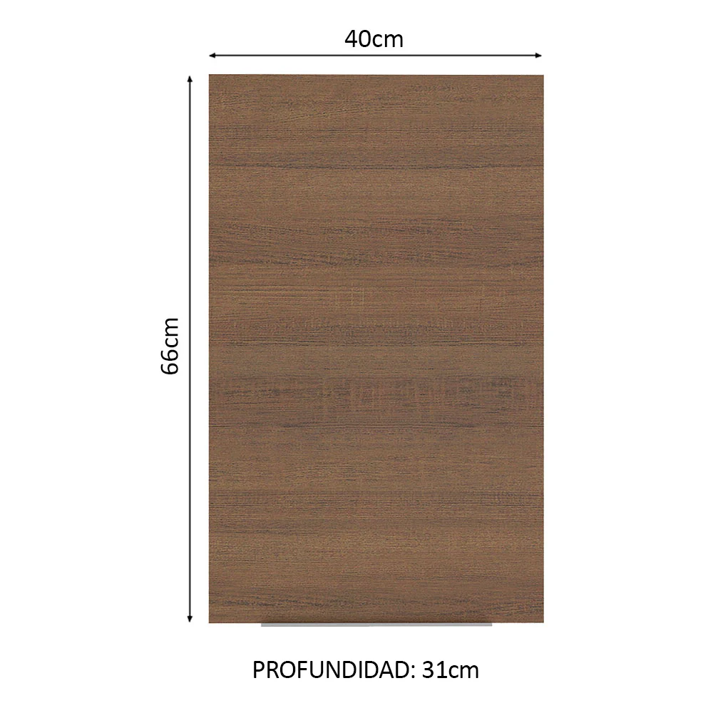 Alacena Cocina 40 cm 1 Puerta Blanco/Marrón Stella Madesa - Image 2