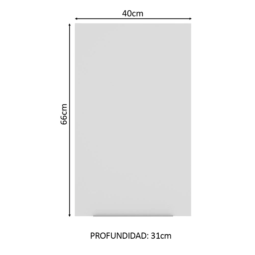 Alacena Cocina 40 cm 1 Puerta Blanco Stella Madesa - Image 2