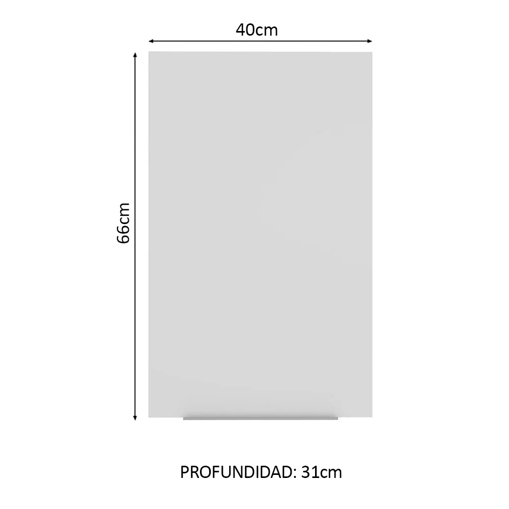 Alacena Cocina 40 cm 1 Puerta Marrón/Blanco Stella Madesa - Image 2