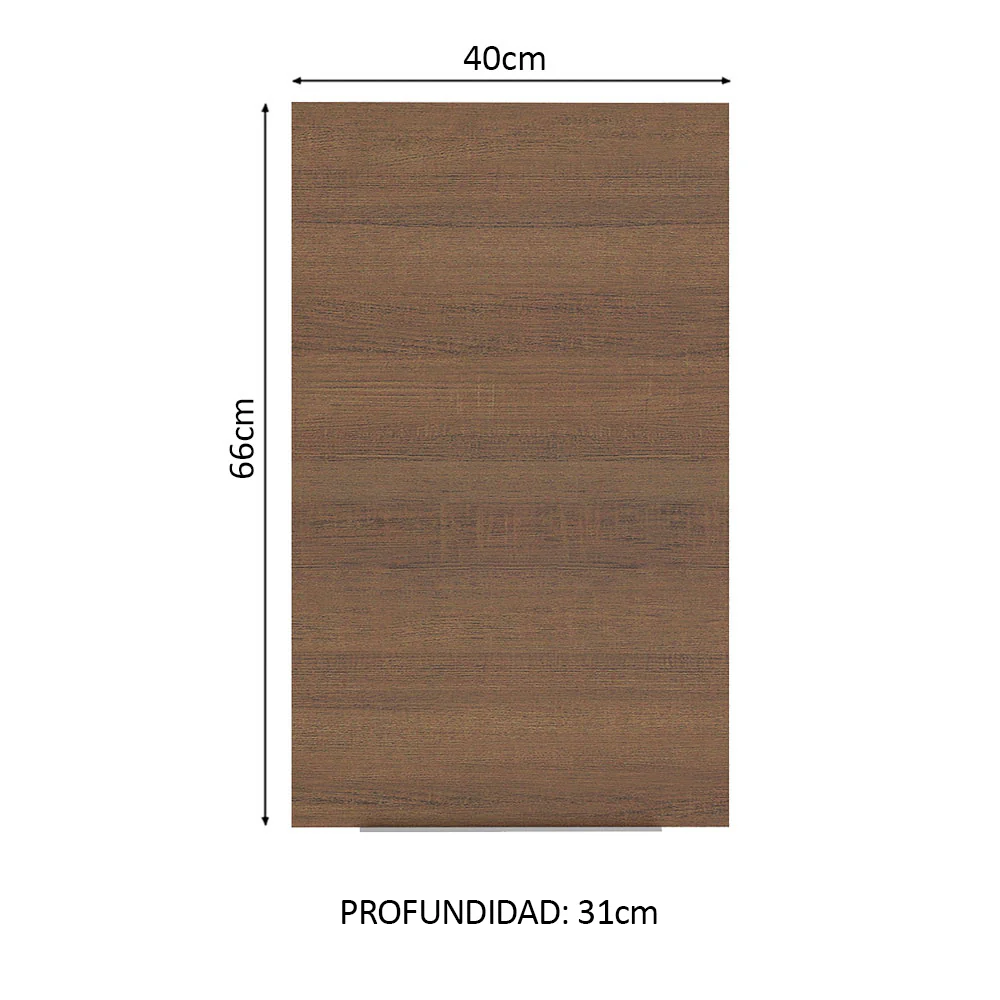 Alacena Cocina 40 cm 1 Puerta Marrón Stella Madesa - Image 2